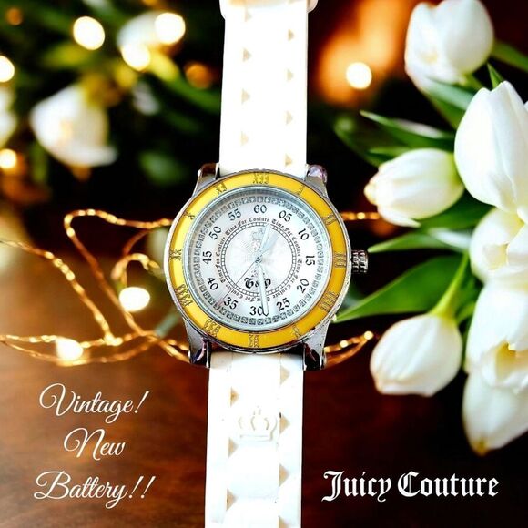 JUICY COUTURE Vintage Crystal Boyfriend Watch - Picture 1 of 12